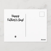 Funny Blue Cute Happy Vaderdag van kat Briefkaart (Achterkant)