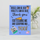 Funny Blue Cute Happy Vaderdag van kat Kaart (Staand voorkant)