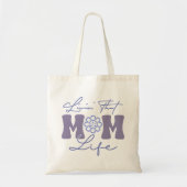 Funny Blue en Paarse Livin' Dat Moeder Leven Tote Bag (Voorkant)