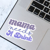 Funny Blue en Paarse Mama heeft een Drink nodig Vi Sticker