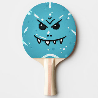 Funny Blue Face met Sneaky Smile Tafeltennisbatje