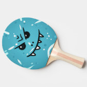 Funny Blue Face met Sneaky Smile Tafeltennisbatje (Zijkant)