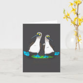 Funny Blue Footed Ies Cartoon Illustration  Kaart (Gele Bloem)