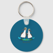 Funny Blue Footed Ies Cartoon Illustration  Sleutelhanger (Voorkant)