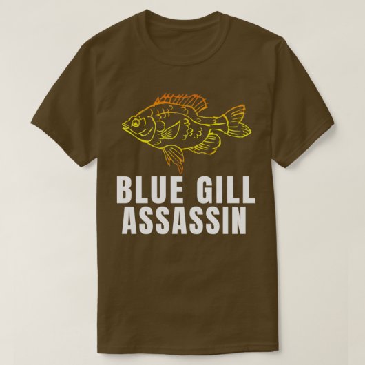 Funny Blue Gill Assassin Bluegill Vist visserij T-shirt (Design voorkant)