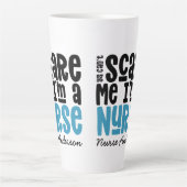 Funny Blue girly-typografie bedankt modern Latte Mok (Voorkant)