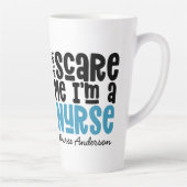 Funny Blue girly-typografie bedankt modern Latte Mok (Rechts)