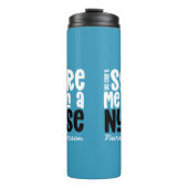 Funny Blue girly-typografie bedankt modern Thermosbeker (Voorkant)