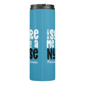 Funny Blue girly-typografie bedankt modern Thermosbeker (Achterkant)