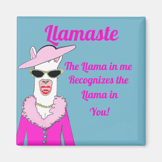 Funny Blue llamaste Gezegde Magnet (Voorkant)