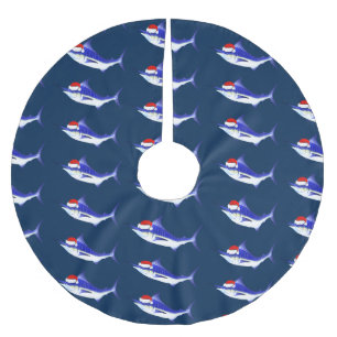 Funny Blue Marlin Santa Claus Kerstboom Rok