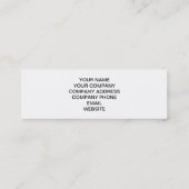 FUNNY BLUE MUSTACHE GLITTER RED STRIPES MINI VISITEKAARTJE (Achterkant)