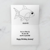 Funny Blue Nephew 1st Birthday Kaart (Binnen)