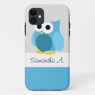Funny Blue Owl - Gepersonaliseerd iPhone 5 Hoesje
