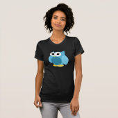 Funny Blue Owl T-Shirt (Voorkant volledig)
