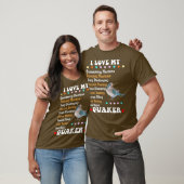 Funny Blue Quaker Shirt I Love Quaker Parrot (Unisex)
