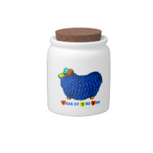 Funny Blue Ram Chinees jaar Zodiac Candy Jar