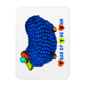 Funny Blue Ram Chinese Year Zodiac P Magnet Magneet (Verticaal)