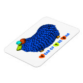 Funny Blue Ram Chinese Year Zodiac P Magnet Magneet (Linkerzijde)