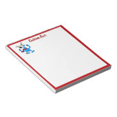 Funny Blue Reindeer Kerstfeestdag personaliseren Notitieblok (Schuin)