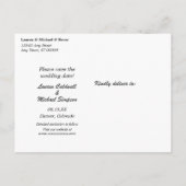 Funny Blue Text Save the Wedding Date with Dog Briefkaart (Achterkant)