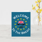 Funny Blue Yellow European Union Welcome To Brexit Kaart (Gele Bloem)