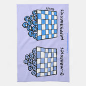 Funny Blueberries Cartoon Art Blueberry Keuken Theedoek (Verticaal)