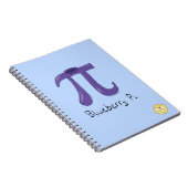 Funny Blueberry Pi Symbol Wiskunde leraar Notitieboek (Rechterzijde)