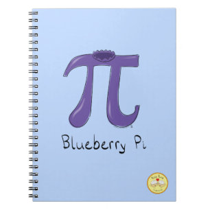 Funny Blueberry Pi Symbol Wiskunde leraar Notitieboek