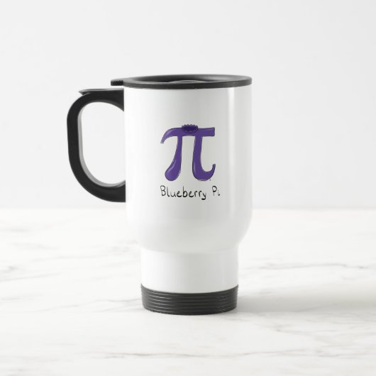 Funny Blueberry Pi Symbol Wiskunde leraar Reisbeker (Links)