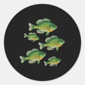 Funny Bluegill Sunfish Fishing Freshwater Fish Ang Ronde Sticker (Voorkant)