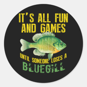Funny Bluegill Sunfish Vist zoetwatervis Ronde Sticker