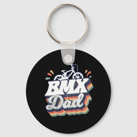Funny BMX Dad BMX Bike Matching Sleutelhanger (Voorkant)
