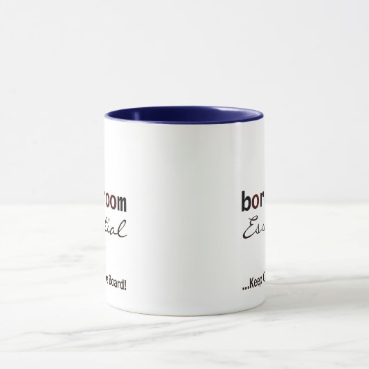 Funny Boardroom Office Mug, Customizable Text Mok (Midden)