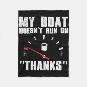 Funny Boat Art voor mannen die waterscooters binne Fleece Deken