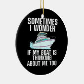 Funny Boat Art voor mannen die waterscooters binne Keramisch Ornament (Rechts)