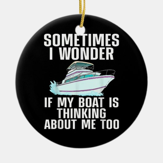 Funny Boat Art voor mannen die waterscooters binne Keramisch Ornament (Voorkant)