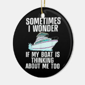 Funny Boat Art voor mannen die waterscooters binne Keramisch Ornament (Links)