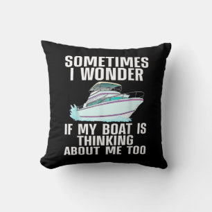 Funny Boat Art voor mannen die waterscooters binne Kussen