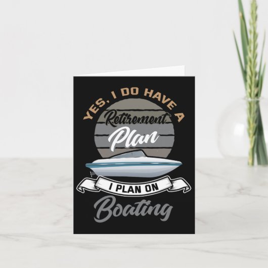 Funny Boat Captain Retire Shirt Kaart (Voorkant)