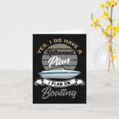 Funny Boat Captain Retire Shirt Kaart (Gele Bloem)