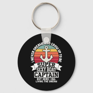 Funny Boat Captain Shirten Voor Mannen Vrouwen Boa Sleutelhanger