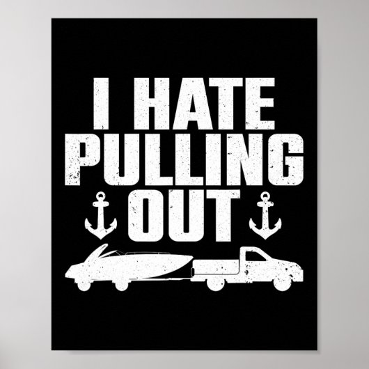 Funny Boat Design for Men Boat Trail Poster (Voorkant)