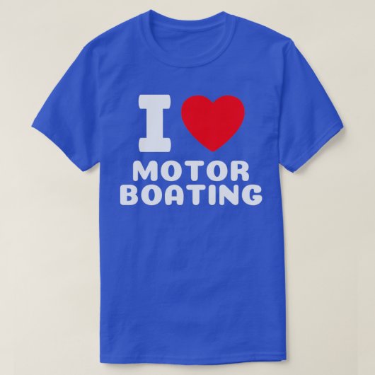 Funny Boat I Love Motor Boating Cooler Lake Life T-shirt (Design voorkant)