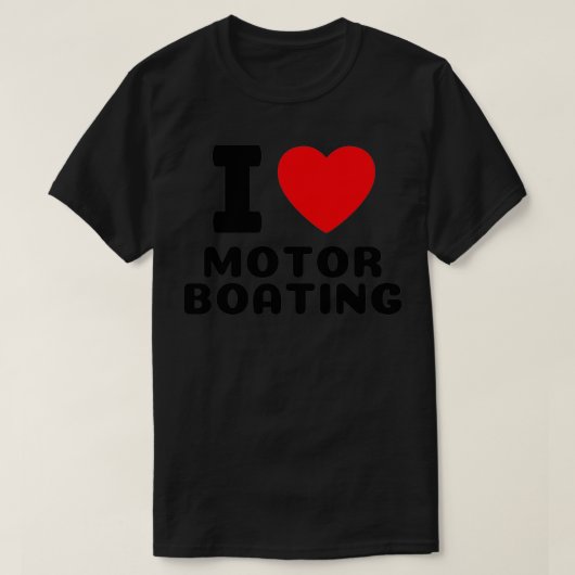 Funny Boat I Love Motor Boating Cooler Lake Life T-shirt (Design voorkant)