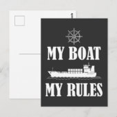 Funny Boat Kapitein Boss Rules Boing Joke Briefkaart (Voorkant / Achterkant)