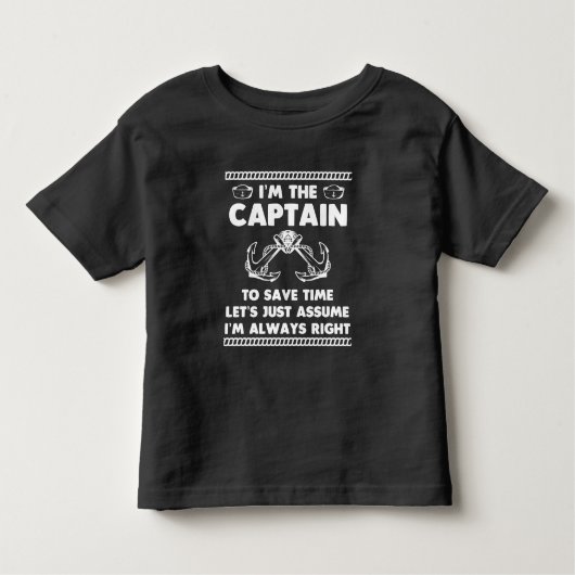 Funny Boat Kapitein Humor Boating Joke Sailor Kinder Shirts (Voorkant)