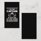 Funny Boat Kapitein Humor Boating Joke Sailor Visitekaartje (Voorkant / Achterkant)