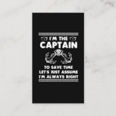 Funny Boat Kapitein Humor Boating Joke Sailor Visitekaartje (Voorkant)