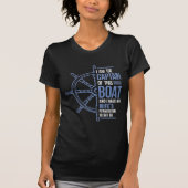 Funny Boat Kapitein Husband Wifes Permission T-shirt (Voorkant)